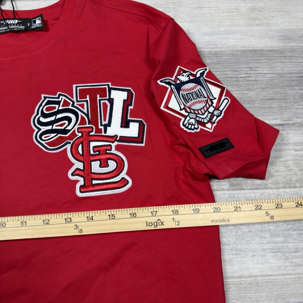 Pro Standard St. Louis Cardinals Red/White Embroidered T-Shirt Tee Men's Small - Picture 7 of 10